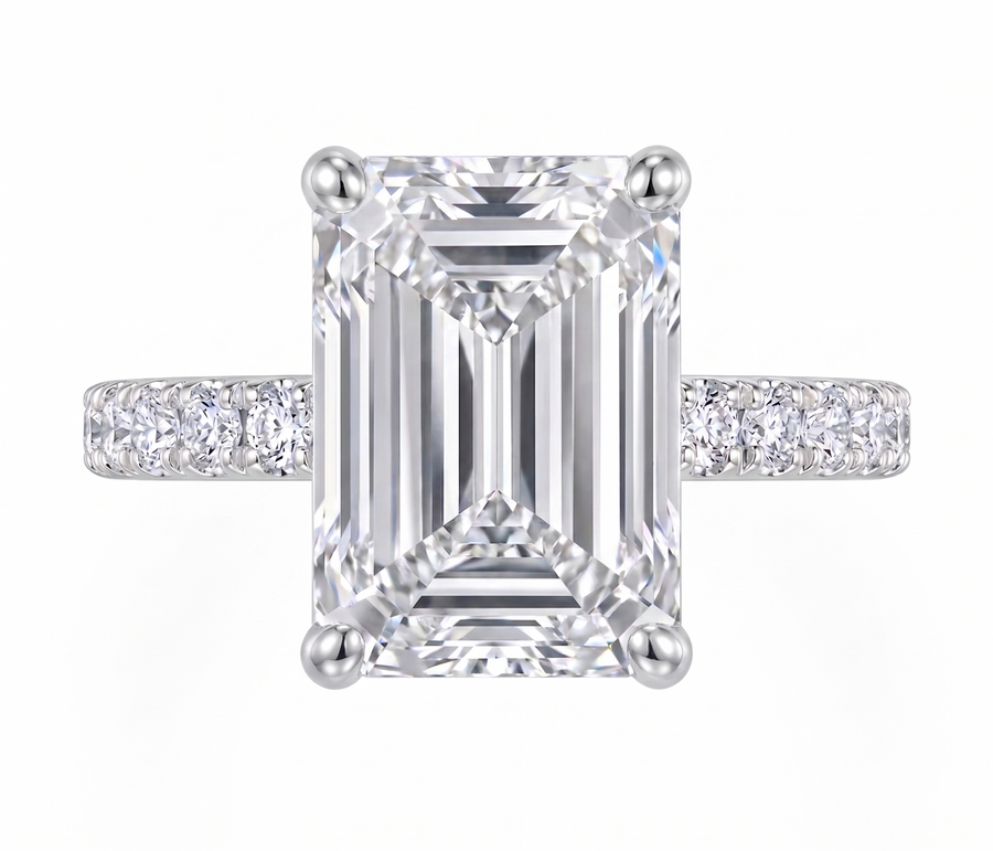 Emerald cut ECO-diamond Ring (3.5ct)