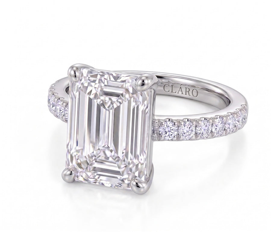 Emerald cut ECO-diamond Ring (1ct)