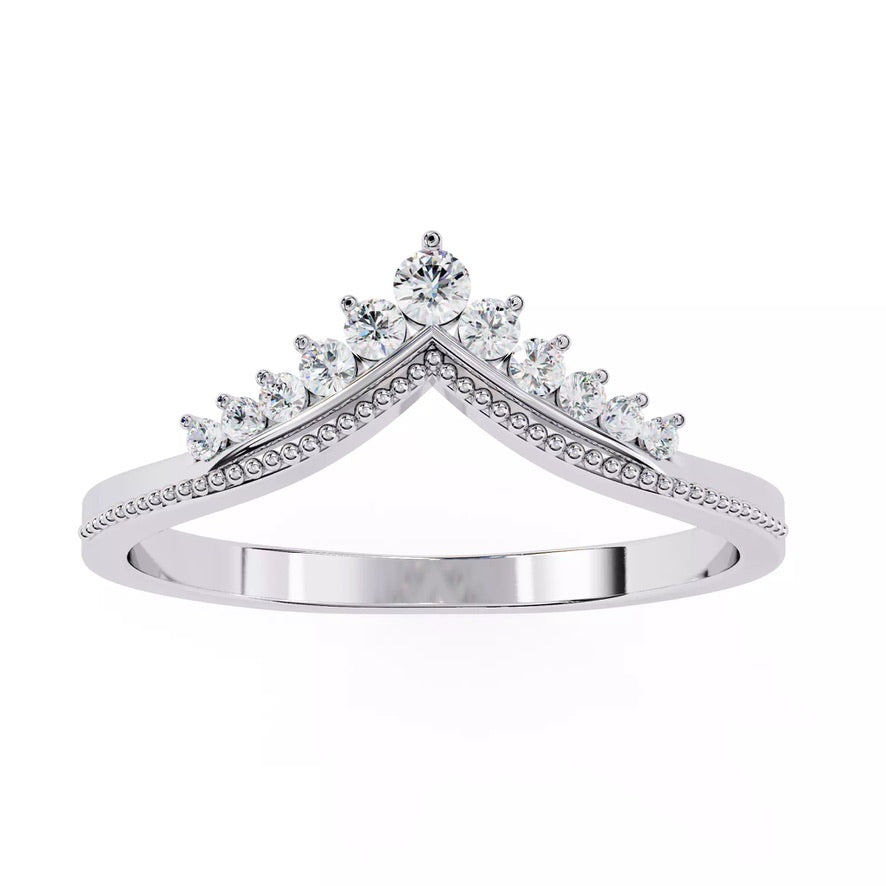 Gold Diamond Crown Ring (#64)