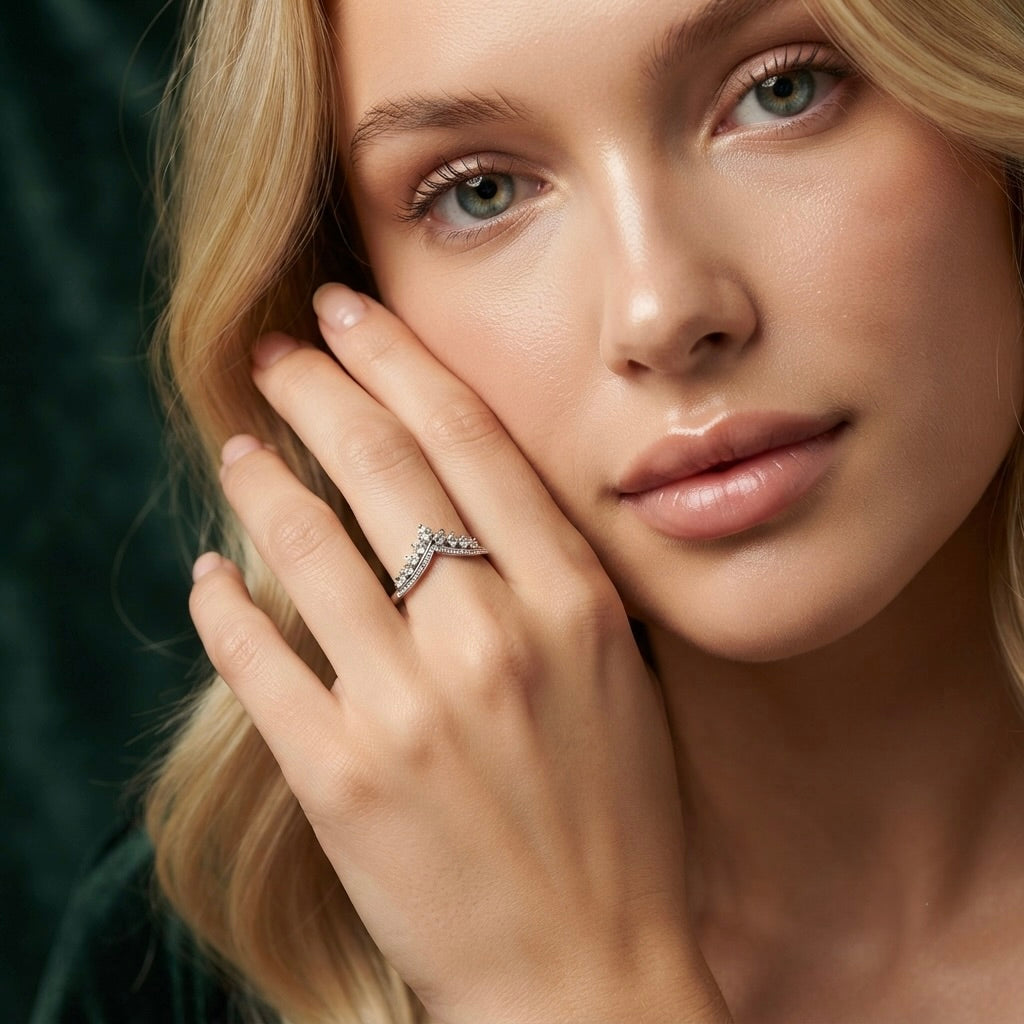 Gold Diamond Crown Ring (#64)