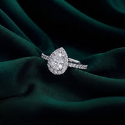Pear Halo Diamond Ring (#14)